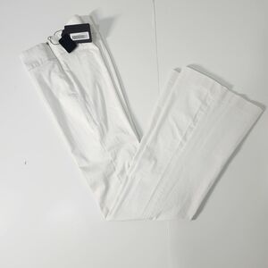 ZARA White Cotton Summer Stretch Pants